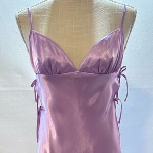 Frederick's of Hollywood Lilac Satin Lingerie Size Small